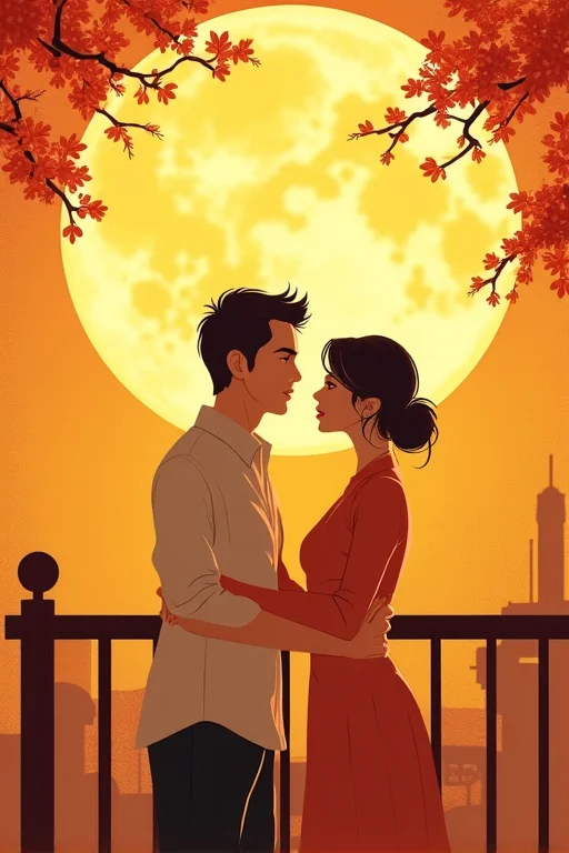 Trăng Sáng Ngả Đầu Trên Tòa Nhà Phía Đông